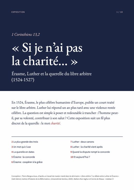 Premier panneau de l’exposition